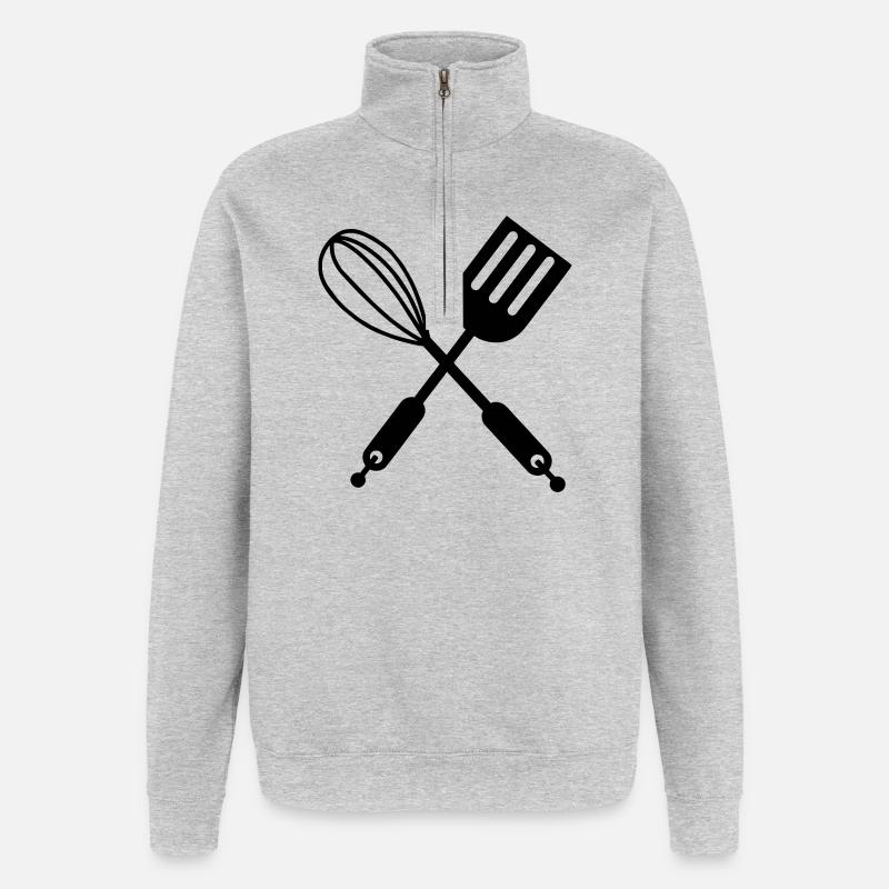 Kitchen utensils - Quarter-Zip Sweatshirt - heather grey