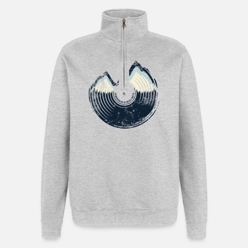 Vinyle Echo Ridge Mountain - Sweat à zip 1/4 - gris chiné