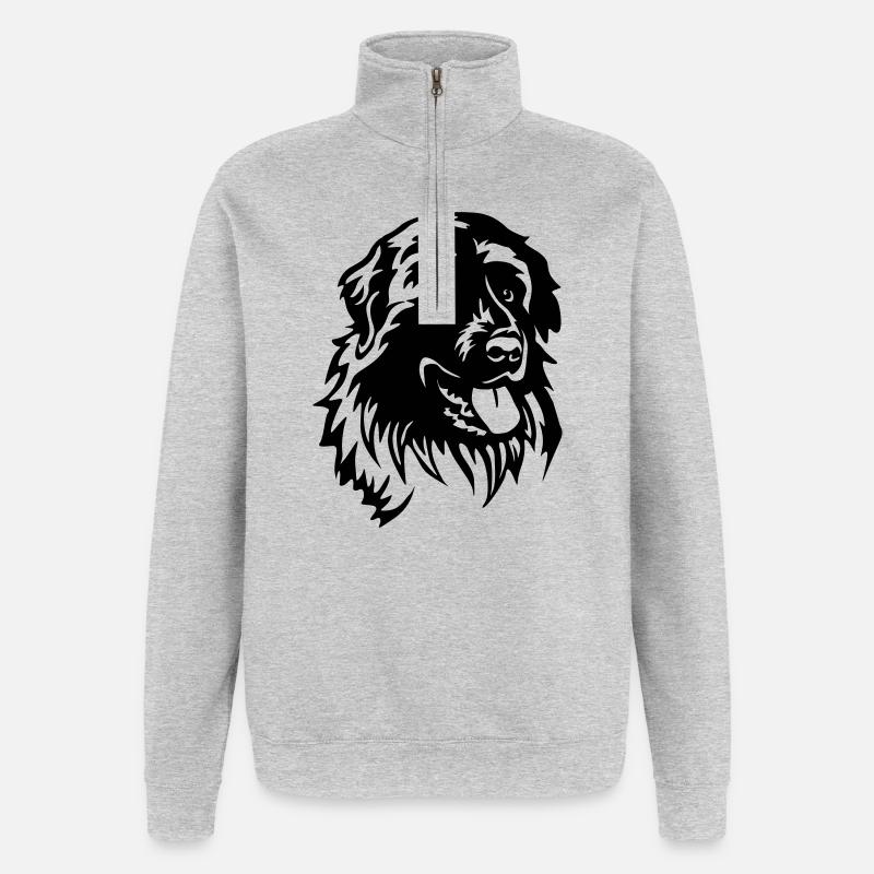 Estrela Berghund Kopf - Quarter-Zip-Sweatshirt - Grau meliert
