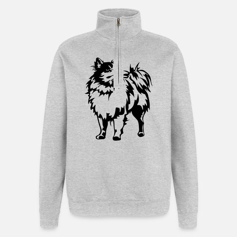 Spitz - Quarter-Zip-Sweatshirt - Grau meliert