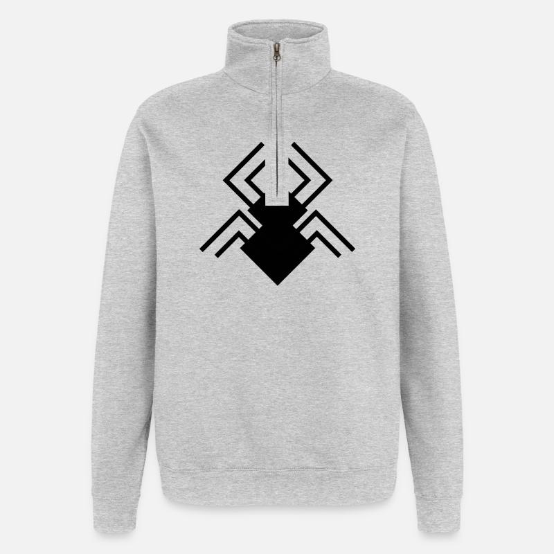 Spider-Man Logo - Sweat à zip 1/4 - gris chiné