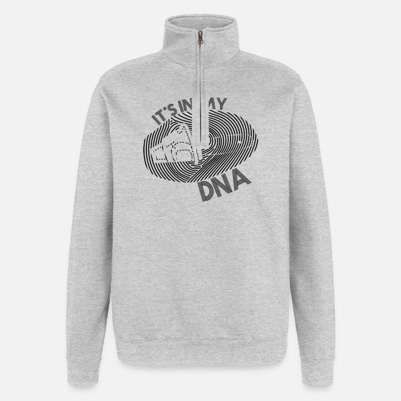 Tronçonneuse bûcheron Tronçonneuse - Sweat à zip 1/4 - gris chiné