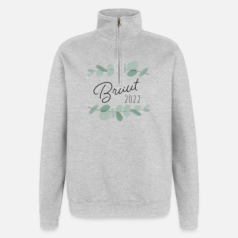 Braut 2022 Eukalyptus - Quarter-Zip-Sweatshirt - Grau meliert