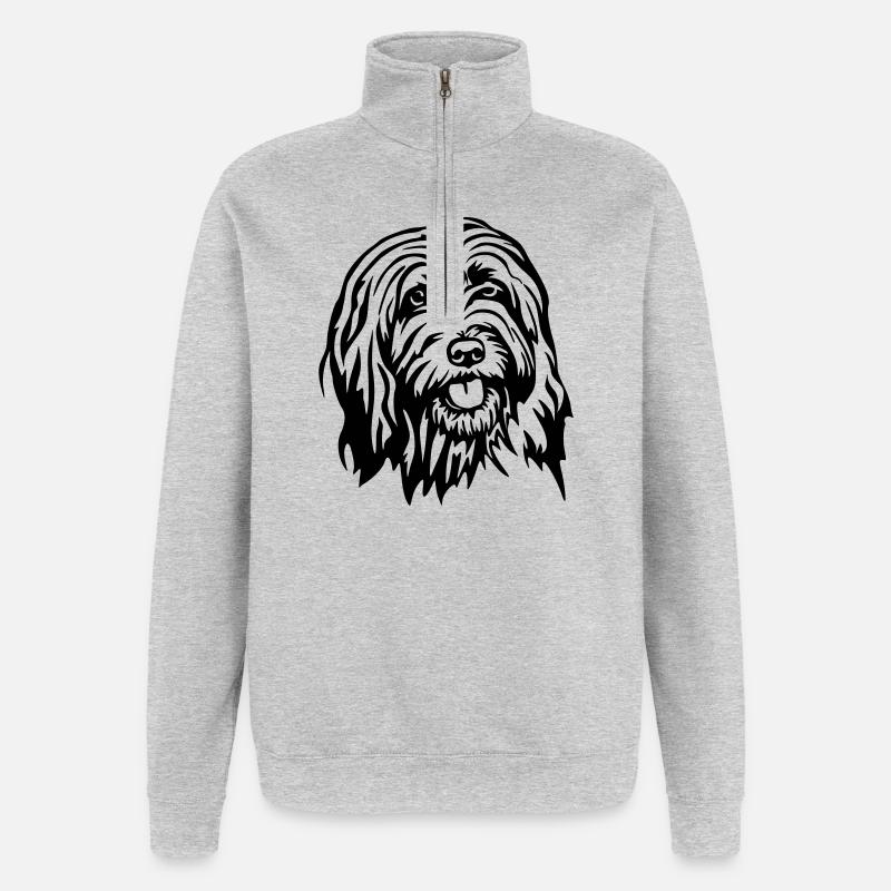 Gos d'atura Catala Kopf - Quarter-Zip-Sweatshirt - Grau meliert