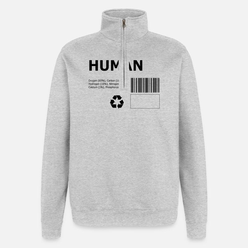 Human - Quarter-Zip Sweatshirt - heather grey