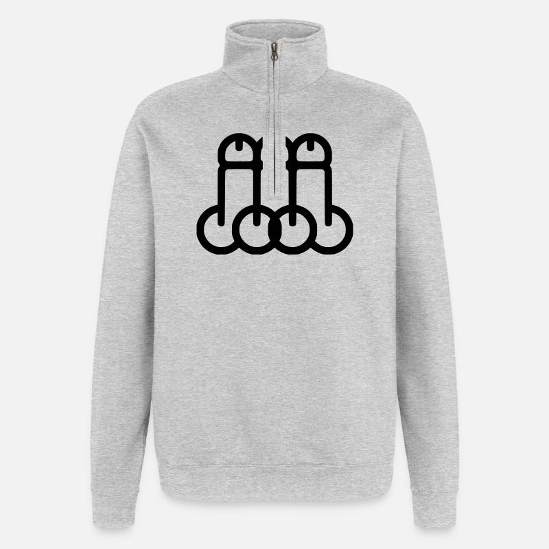 dicks - Quarter-Zip-Sweatshirt - Grau meliert