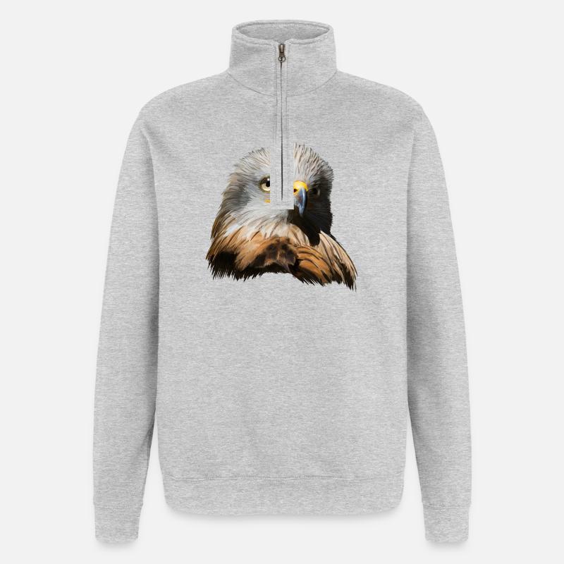 Imperial eagle - Quarter-Zip Sweatshirt - heather grey