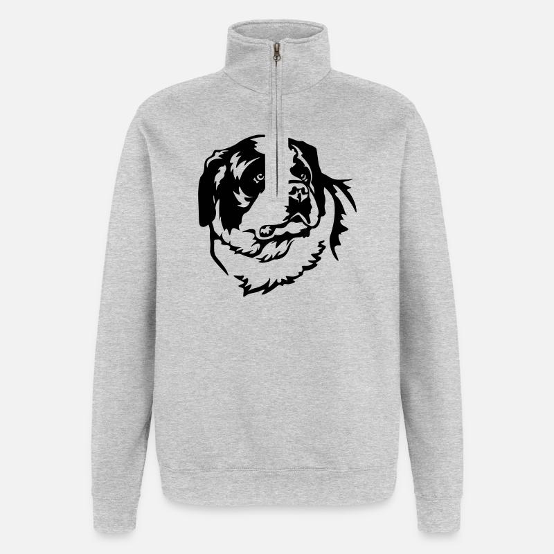 St. Bernard's Head - Quarter-Zip Sweatshirt - heather grey