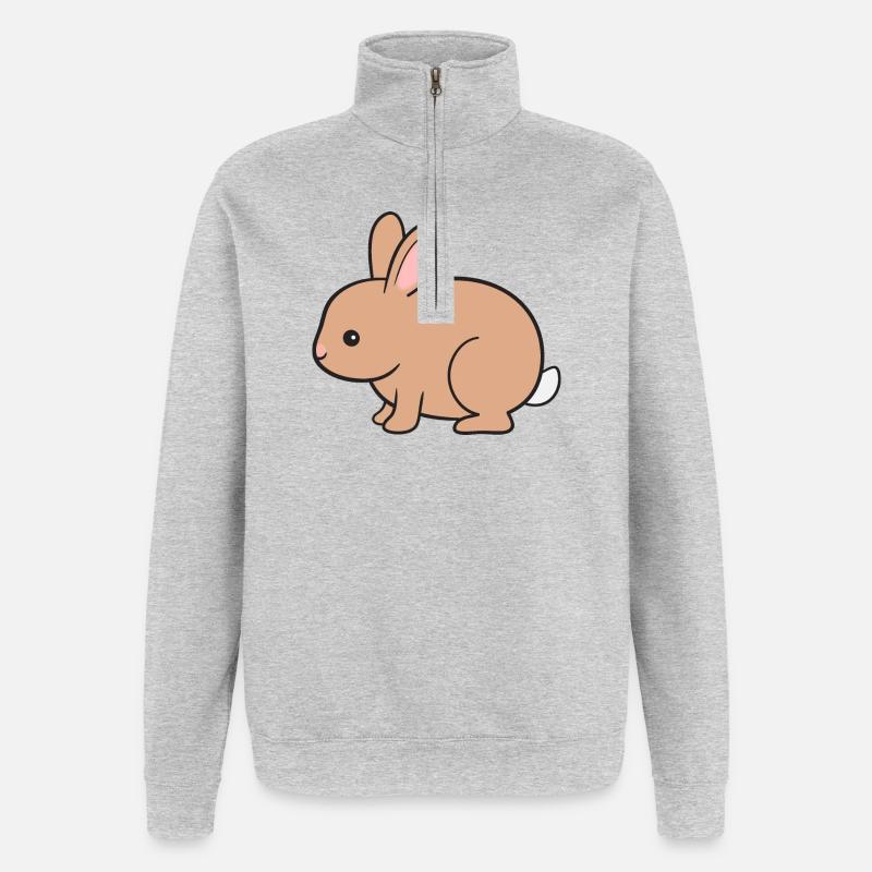 Rabbit Rabbit - Quarter-Zip Sweatshirt - heather grey