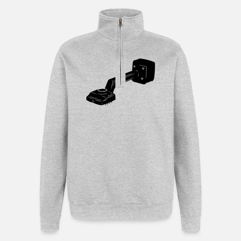 Teppichspanner Logo für Teppichläufer - Quarter-Zip-Sweatshirt - Grau meliert