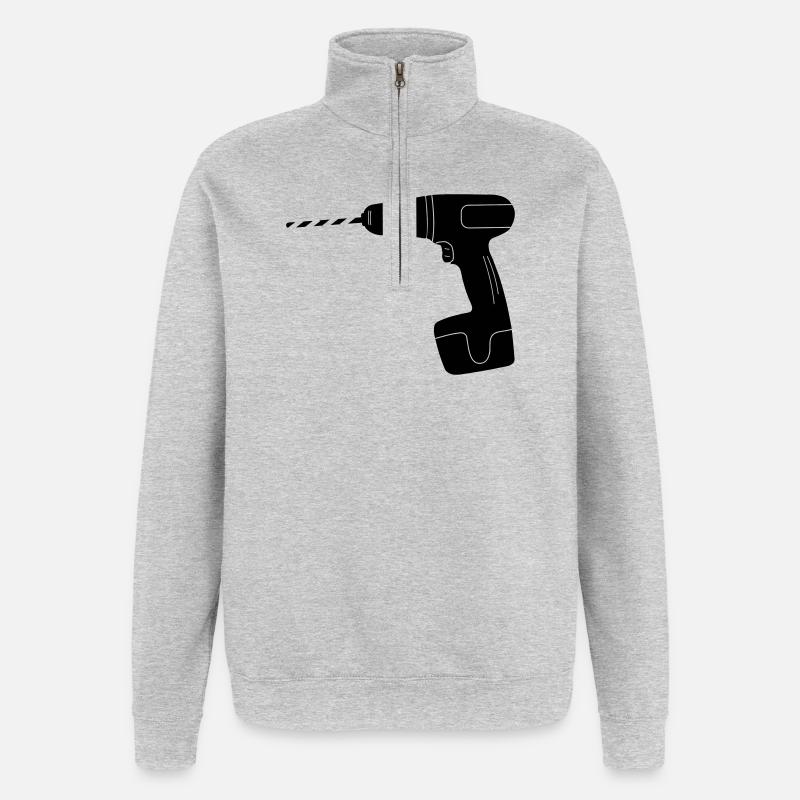 Tool drill logo - Quarter-Zip Sweatshirt - heather grey