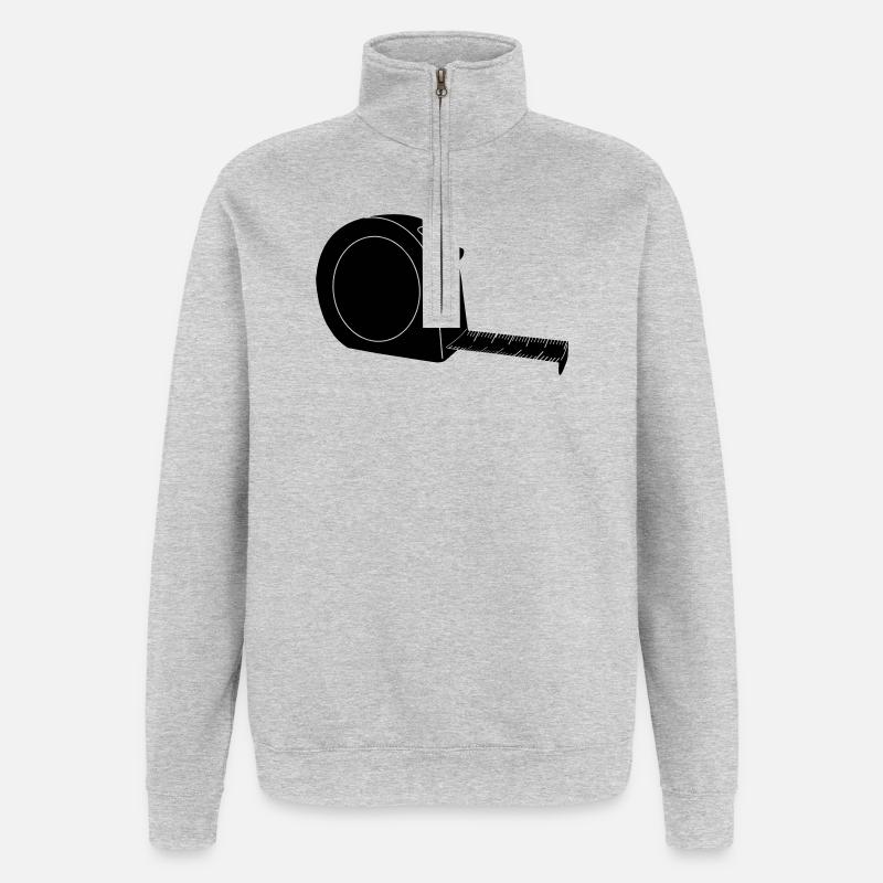 Rollengrößenmessung lind - Quarter-Zip-Sweatshirt - Grau meliert