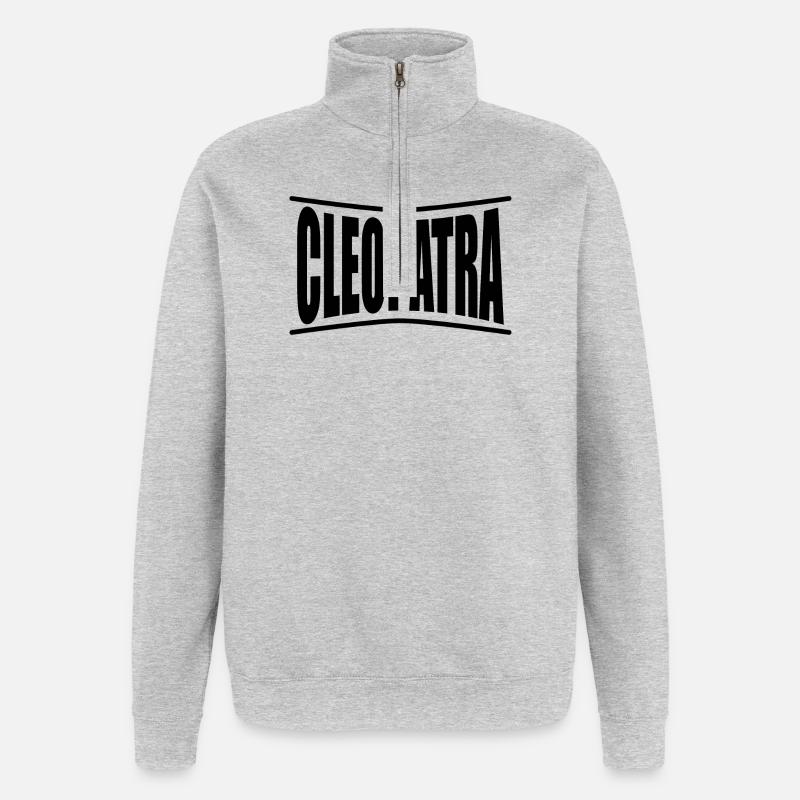 Kleopatra T-Shirt Geschenkidee - Quarter-Zip-Sweatshirt - Grau meliert