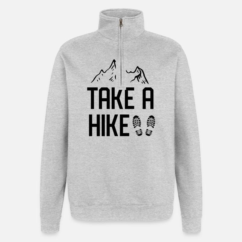 Faites une randonnée - Sweat à zip 1/4 - gris chiné