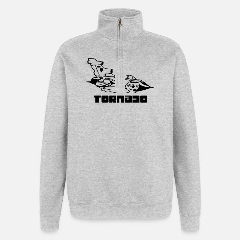 Tornado - Quarter-Zip-Sweatshirt - Grau meliert
