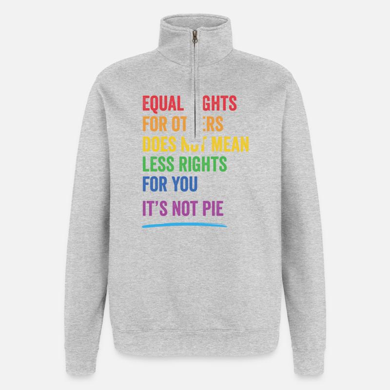 LGBT - Equal Rights For Others - Quarter-Zip Sweatshirt - heather grey