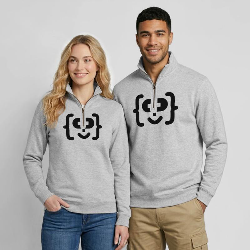 Hacker-Programmierer-Code-Logo Quarter-Zip-Sweatshirt