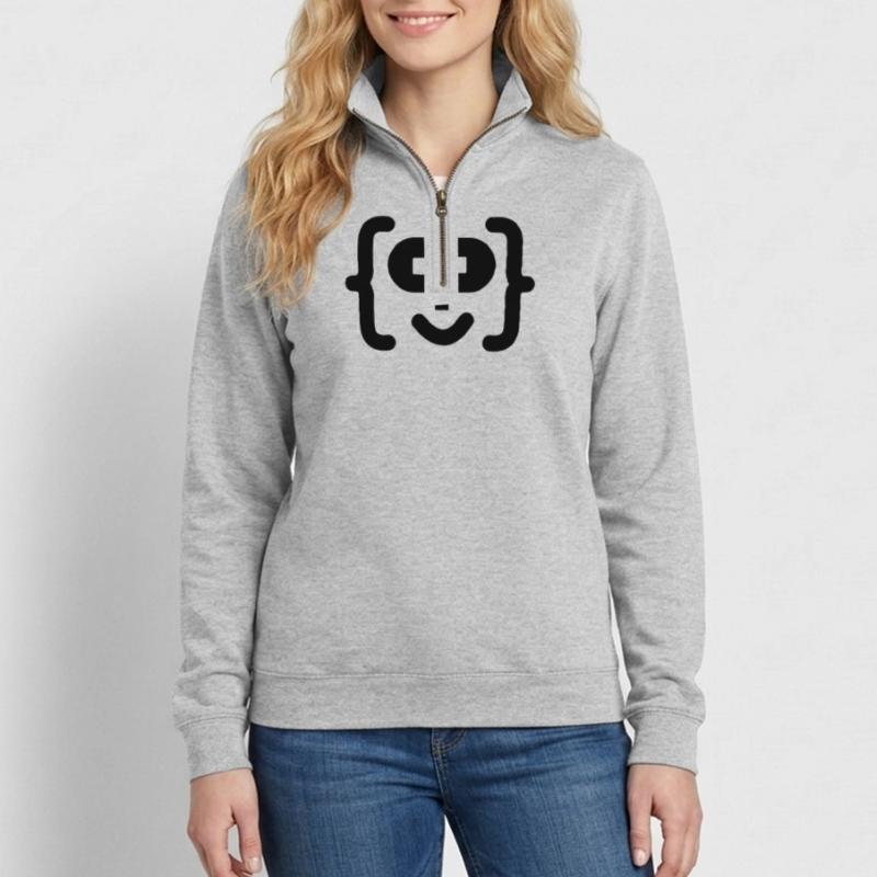 Hacker-Programmierer-Code-Logo Quarter-Zip-Sweatshirt