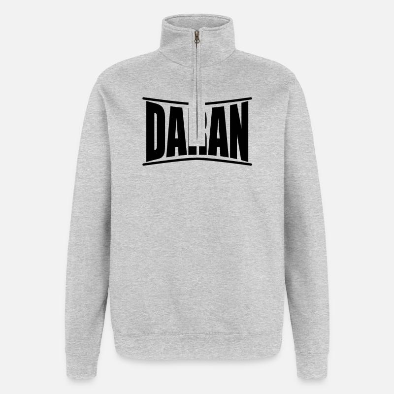 Daran T-Shirt Geschenkidee - Quarter-Zip-Sweatshirt - Grau meliert