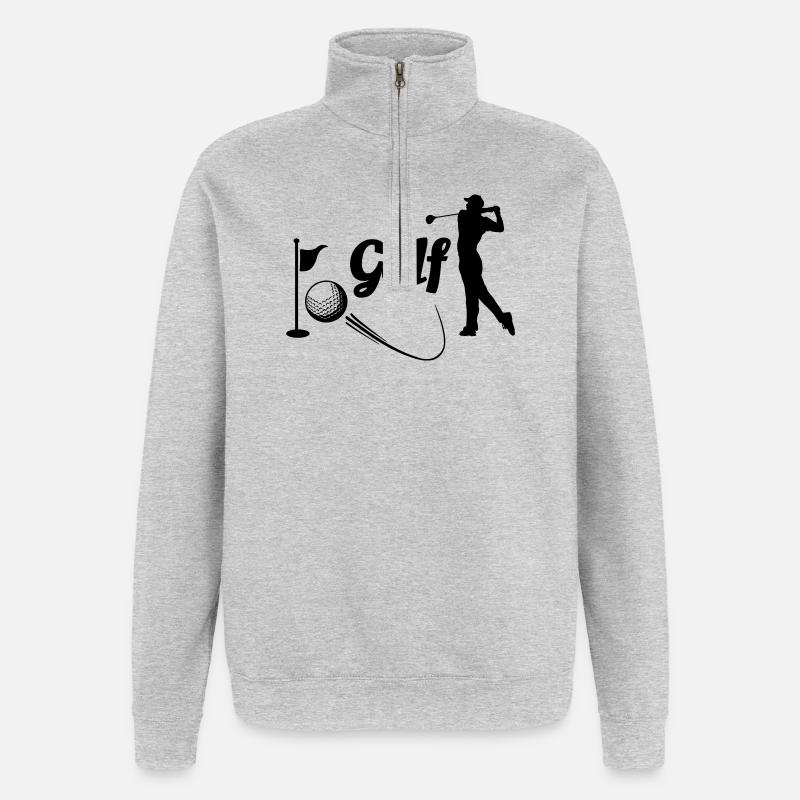 Wave - Quarter-Zip Sweatshirt - heather grey