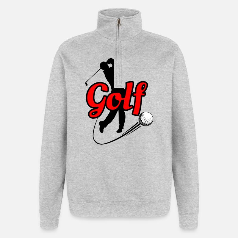 Golf 4 - Sweat à zip 1/4 - gris chiné