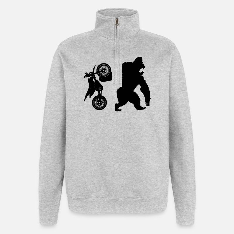 Dirt Bike - Sweat à zip 1/4 - gris chiné