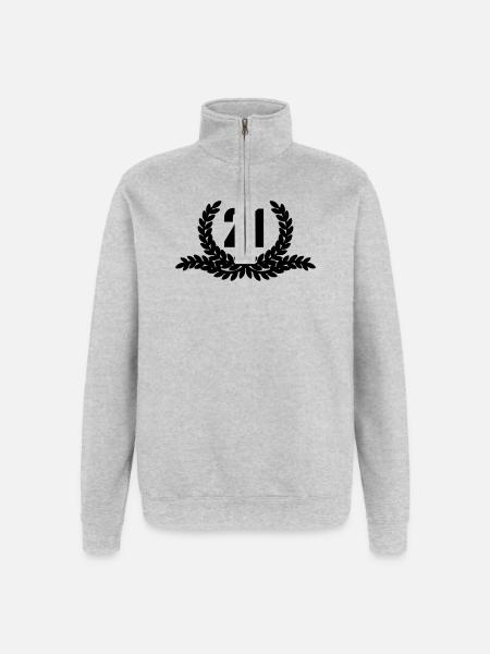 Lauwerkrans 21 ANS - Sweat à zip 1/4 - gris chiné