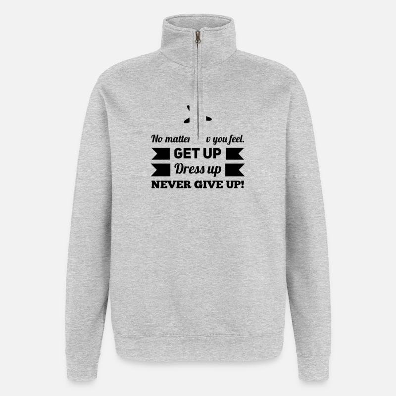 Abstract Monochrome Geometric Pattern - Quarter-Zip Sweatshirt - heather grey