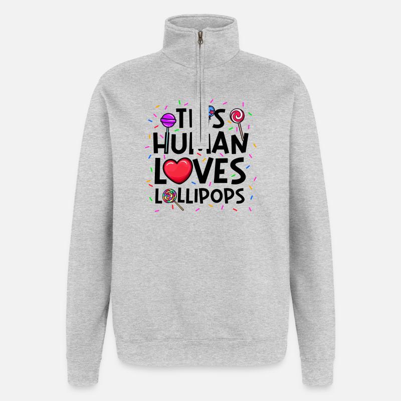 Sweet Tooth Statement Bonbons Bonbons - Sweat à zip 1/4 - gris chiné
