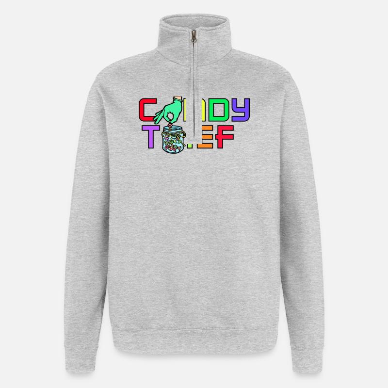 Sweet Candy Candy Dessert Statement - Quarter-Zip Sweatshirt - heather grey