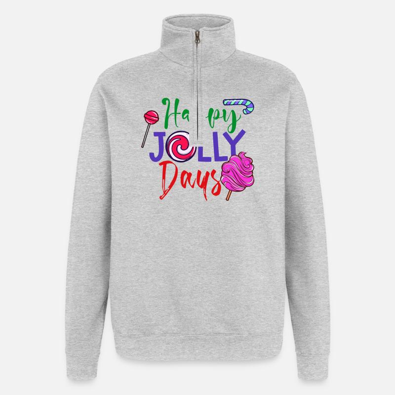 Sweets Statement Candy Snacking Delicious - Quarter-Zip Sweatshirt - heather grey