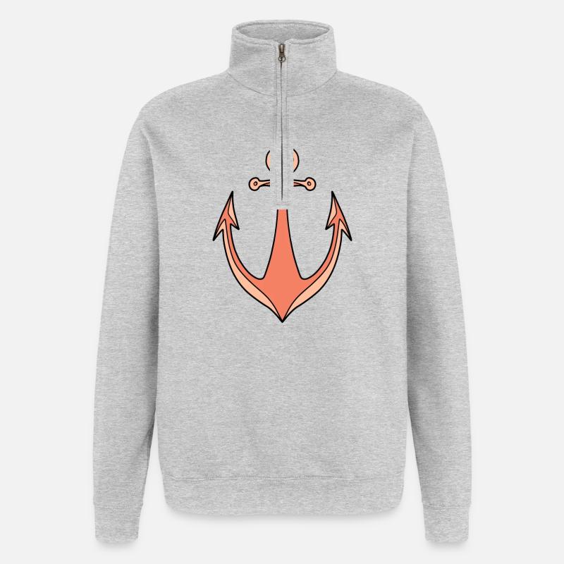 Anchor - Quarter-Zip Sweatshirt - heather grey