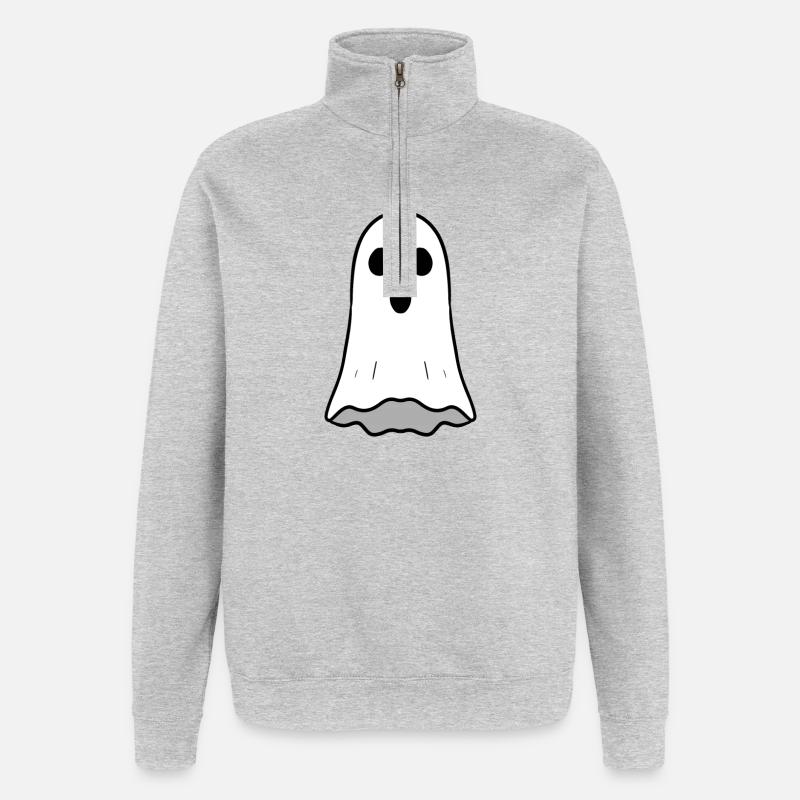 Geist - Sweat à zip 1/4 - gris chiné