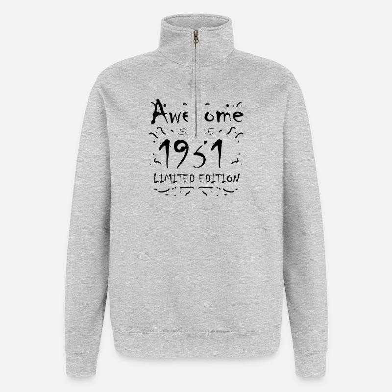 1931 - Born 1931 - Quarter-Zip Sweatshirt - heather grey
