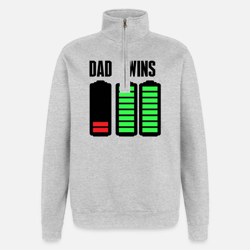 Neon Bar Equalizer on Black - Quarter-Zip Sweatshirt - heather grey