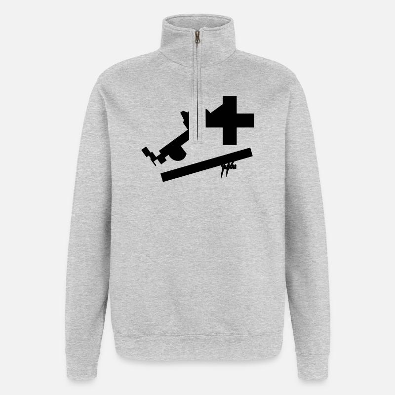 cross II - Quarter-Zip-Sweatshirt - Grau meliert