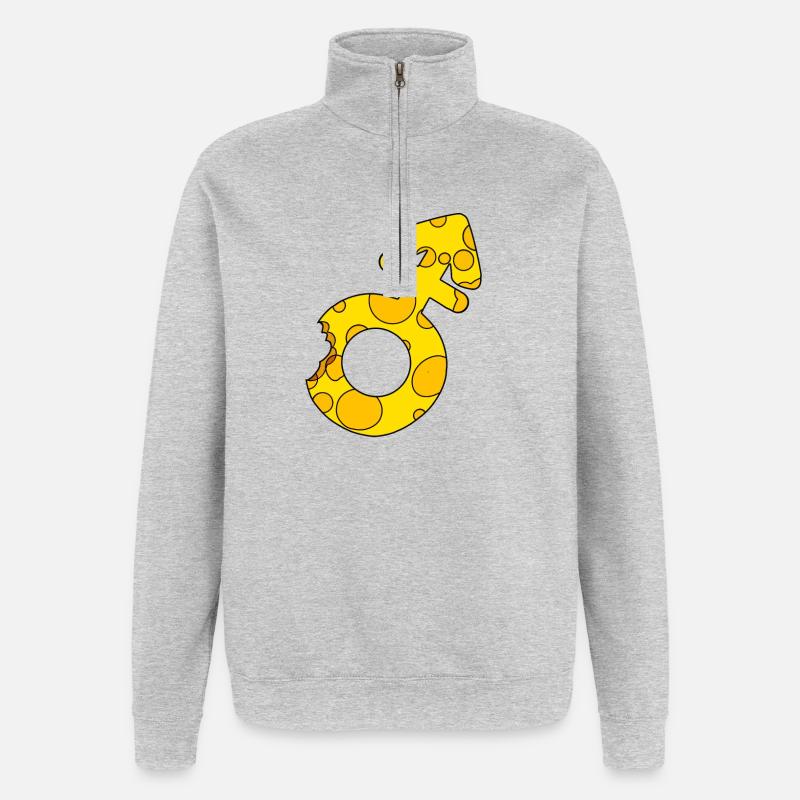 Transgenre - Sweat à zip 1/4 - gris chiné