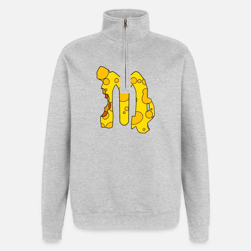 Zodiac Sternzeichen Jungfrau - Quarter-Zip-Sweatshirt - Grau meliert