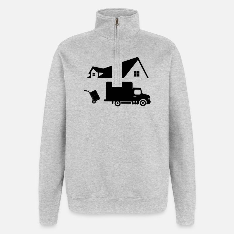 Movers logo - Quarter-Zip Sweatshirt - heather grey