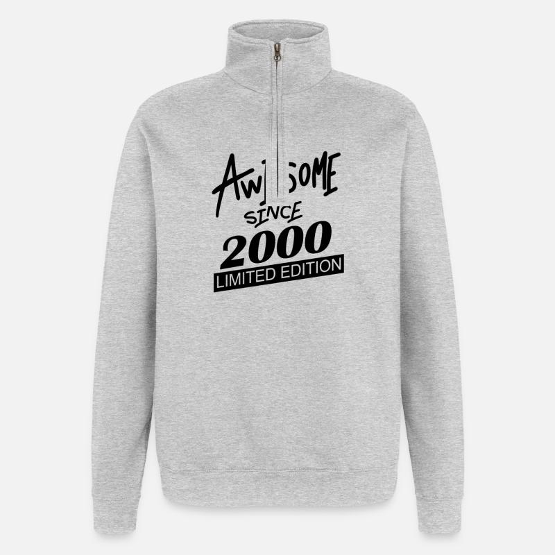 Fantastisch seit 2000 - Quarter-Zip-Sweatshirt - Grau meliert