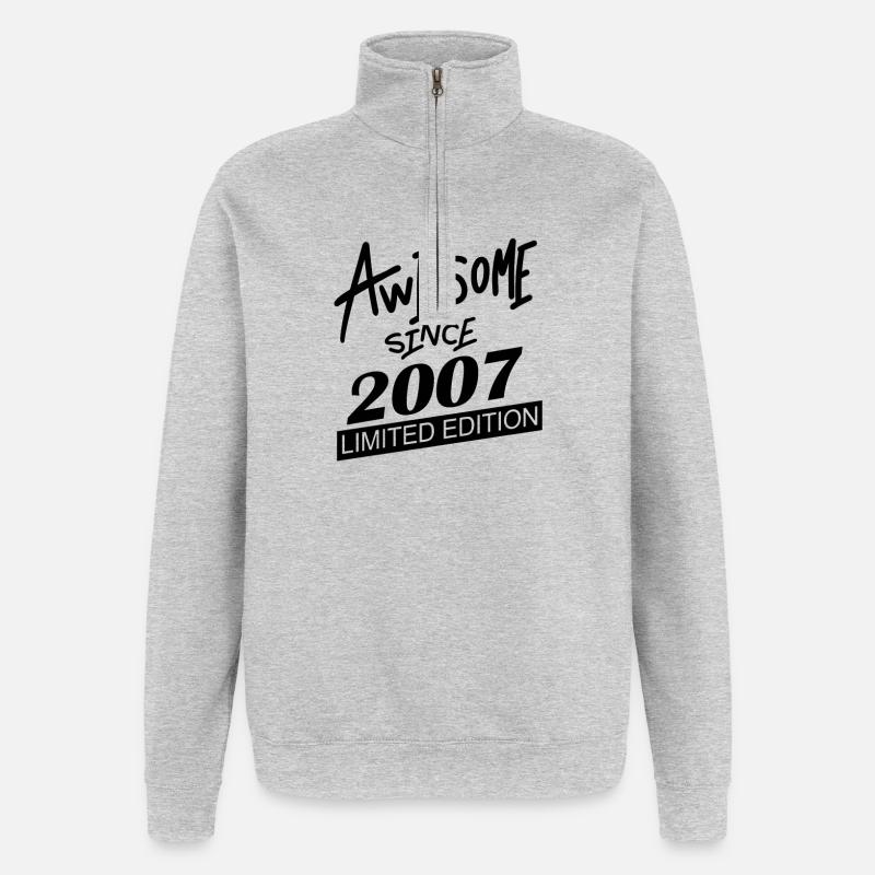 2007 - Quarter-Zip-Sweatshirt - Grau meliert