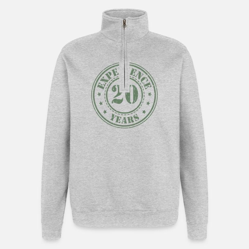 20 ans d’expérience 20 ans - Sweat à zip 1/4 - gris chiné