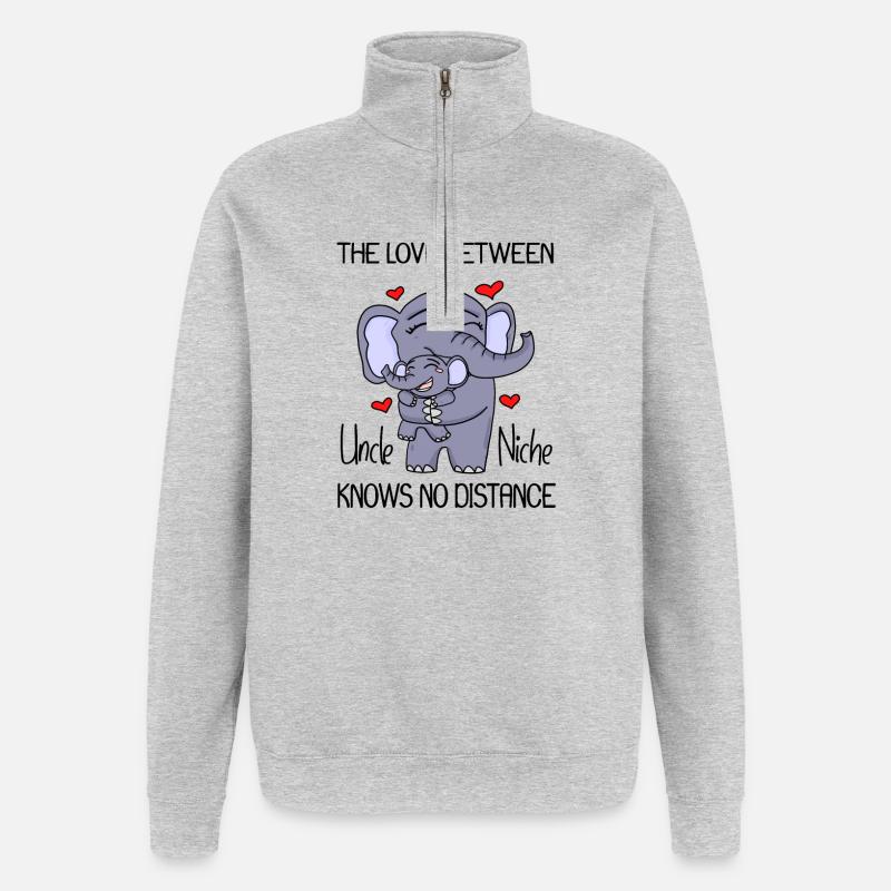 Love between uncle and niece - Quarter-Zip Sweatshirt - heather grey