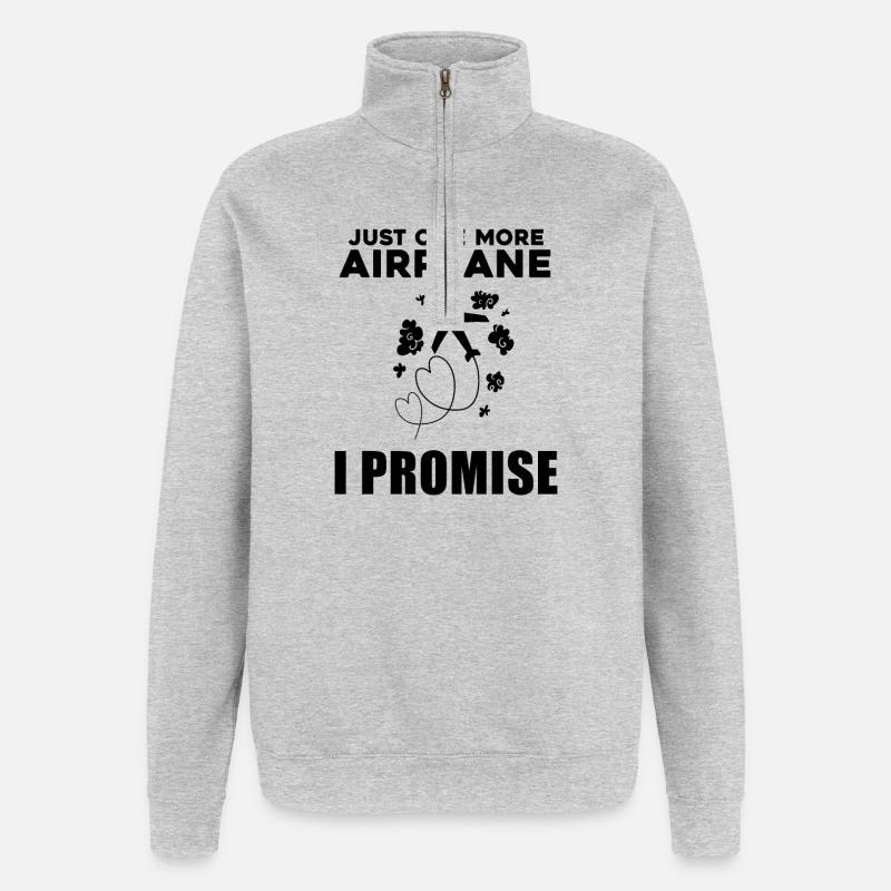 Airplane Airplane Pilot Gift - Quarter-Zip Sweatshirt - heather grey