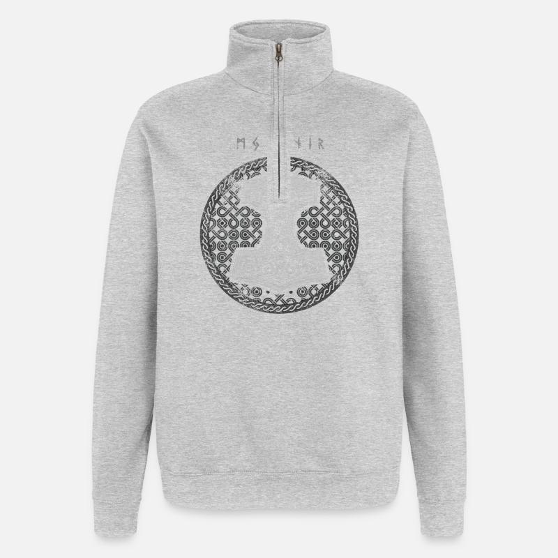 Mjolnir - Sweat à zip 1/4 - gris chiné