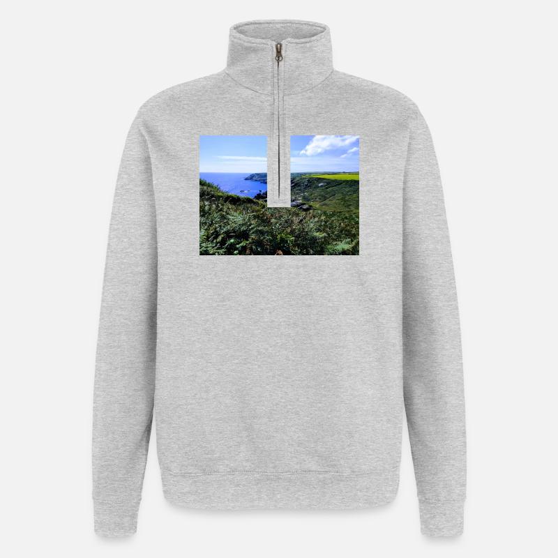Cornwall - Quarter-Zip Sweatshirt - heather grey