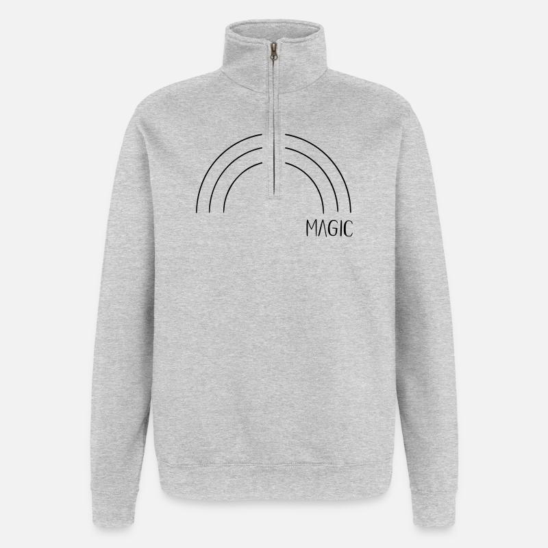 Magic Rainbow - Quarter-Zip Sweatshirt - heather grey