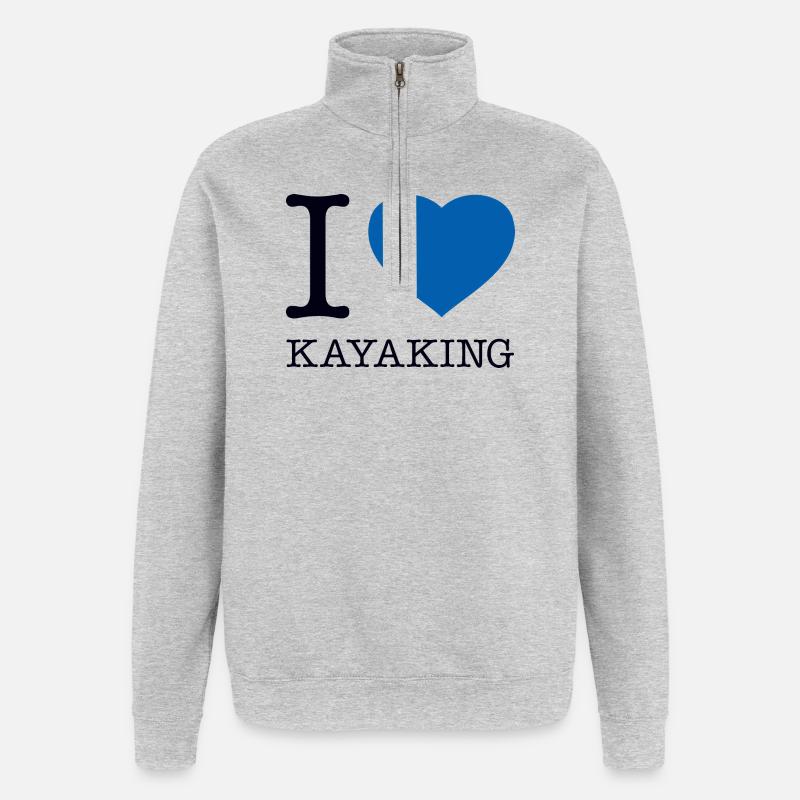 J’ADORE KAYAK Kayak Paddle - Sweat à zip 1/4 - gris chiné