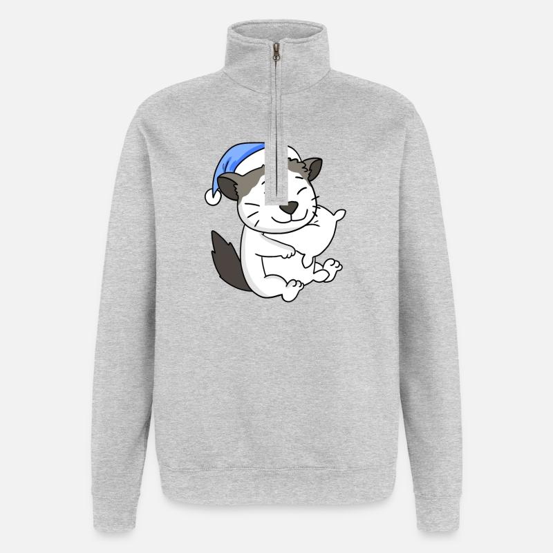 Cat cat breed Ragdoll - Quarter-Zip Sweatshirt - heather grey