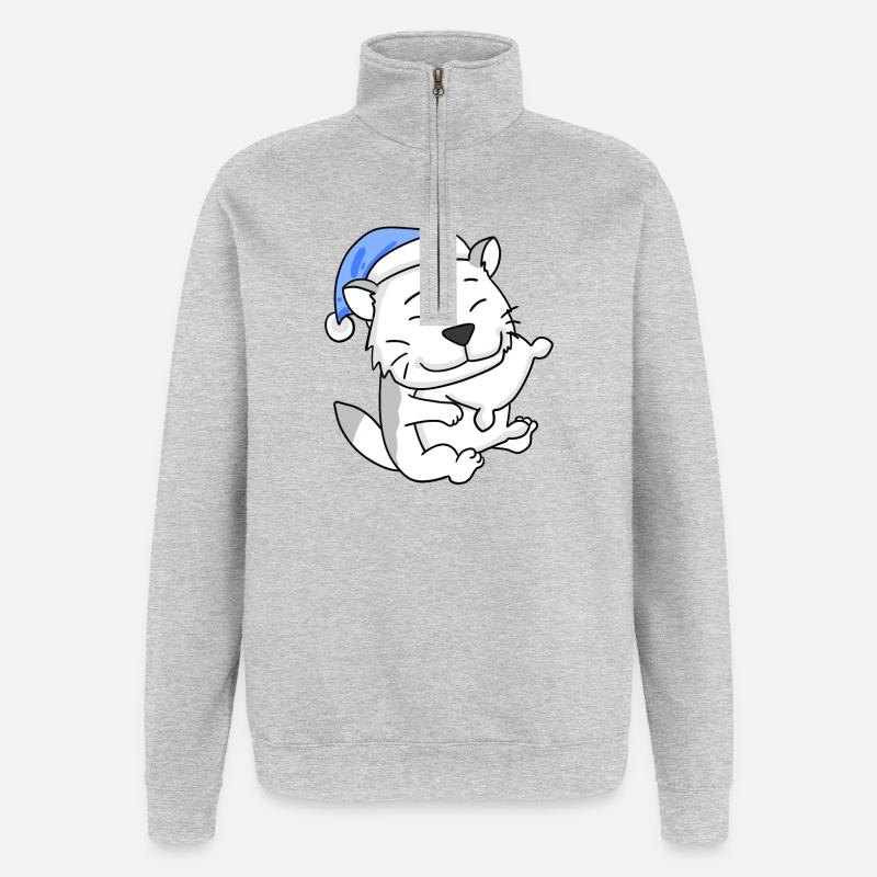 Cat cat breed Burmilla - Quarter-Zip Sweatshirt - heather grey